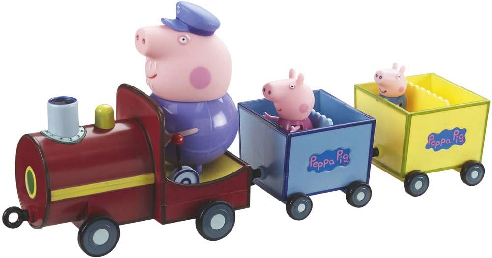 Tm Toys 5034 Peppa Pig's train with 2 carriages, multicoloured