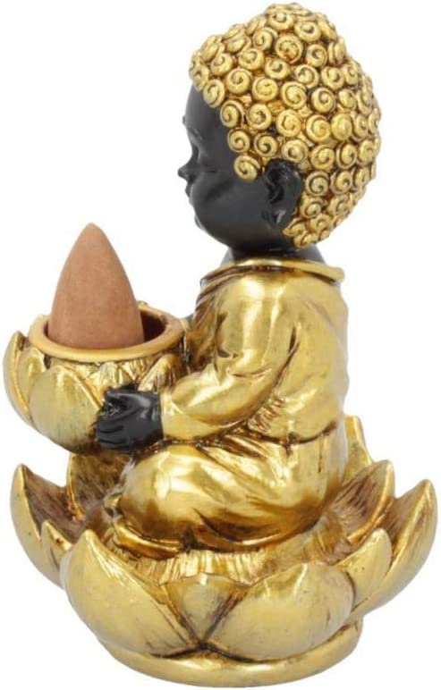 Nemesis Now Baby Buddha Backflow Incense Burner 10.3cm, Gold