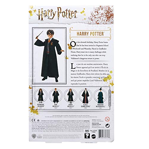 Harry Potter FYM50 Puppe mit Hogwarts Robe und Zauberstab