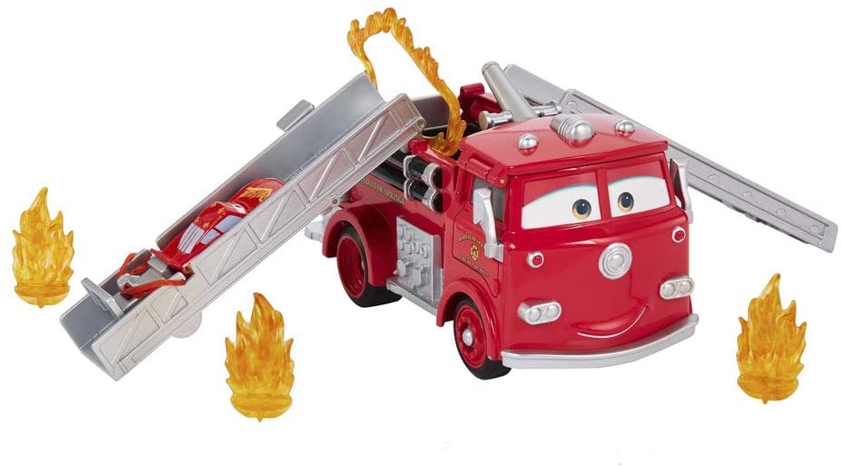 Autos – Farbwechselndes rotes Feuerwehrauto mit Lightning McQueen/Spielzeug