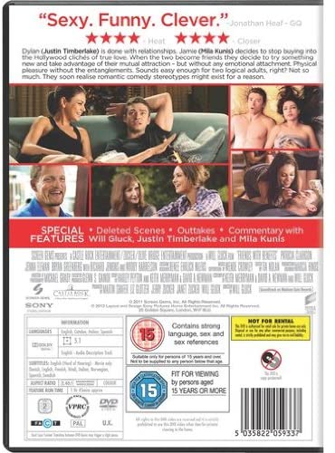 Friends With Benefits [2011] – Rom-Com [DVD]