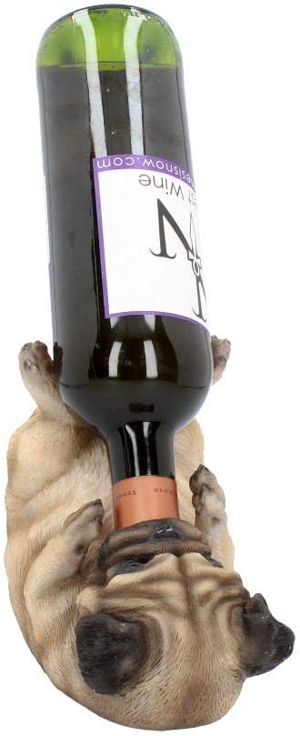 Nemesis Now Guzzlers - Pug Wine Bottle Holder (21cm Fawn)