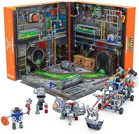 HEXBUG JUNKBOTS Großes Factory Habitat Metro Sewer System, Überraschungsspielzeug-Spielset