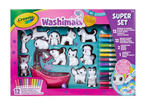 CRAYOLA 74-7321-E-000 Washimals Pets Super, kreatives Mal-Bastelset, Geschenk