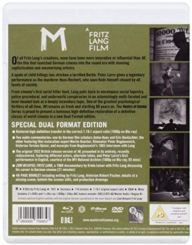 M (Masters of Cinema) Dual Format [1931] [Blu-ray]