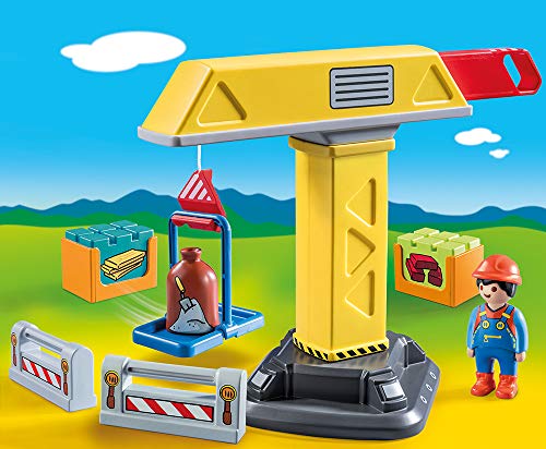 Playmobil 70165 1.2.3 Baukran für Kinder ab 18 Monaten