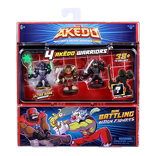 Akedo 14251 Ultimate Arcade Warrior Collector Pack Mini-Kampf-Actionfiguren