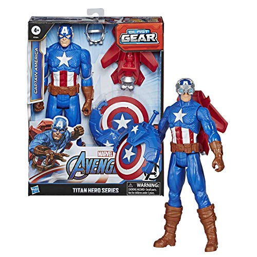 Marvel Avengers Titan Hero Series Blast Gear Captain America 30 cm Jouet