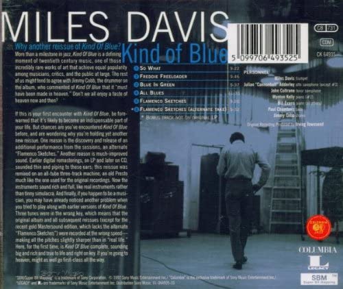 Miles Davis - Kind Of Blue [Audio CD]