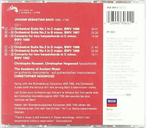 Bach: Orchestral Suites BWV 1066-1069, Concertos BWV 1060 & 1062 [Audio CD]