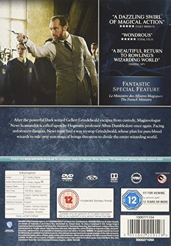 Fantastic Beasts: The Crimes of Grindelwald [DVD] [2020] - Fantasy/Adventure [DVD]