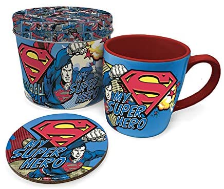 Pyramid International Superman Tasse und Untersetzer, Geschenkdose, Set My Super Hero, offizielle Einheitsgröße