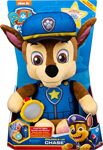 PAW Patrol Snuggle Up Chase Plush with Torch and Sounds, for Kids Aged 3 Years