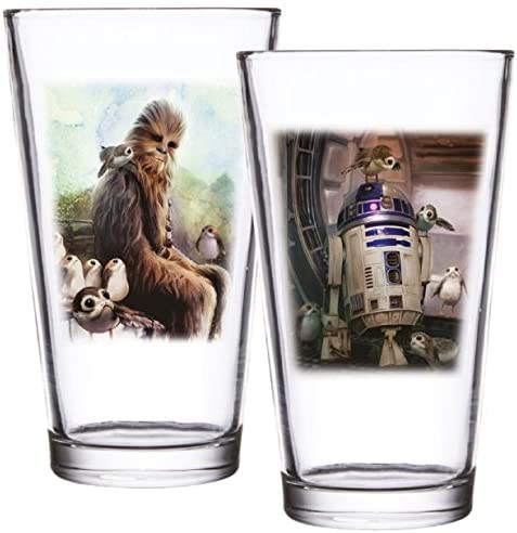 Funko SW05368 Star Wars EPVIII Die letzten Jedi Pint Glas Satz von 2 Insel Vogel