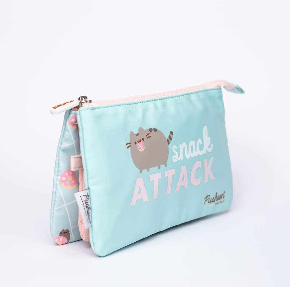 Grupo Erik - Pusheen Foodie Collection Triple Pocket Pencil Case, Blue