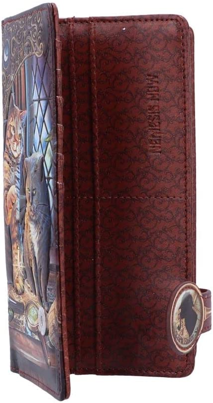 Nemesis Now Purrlock Holmes Embossed Purse, Brown, 18.5cm