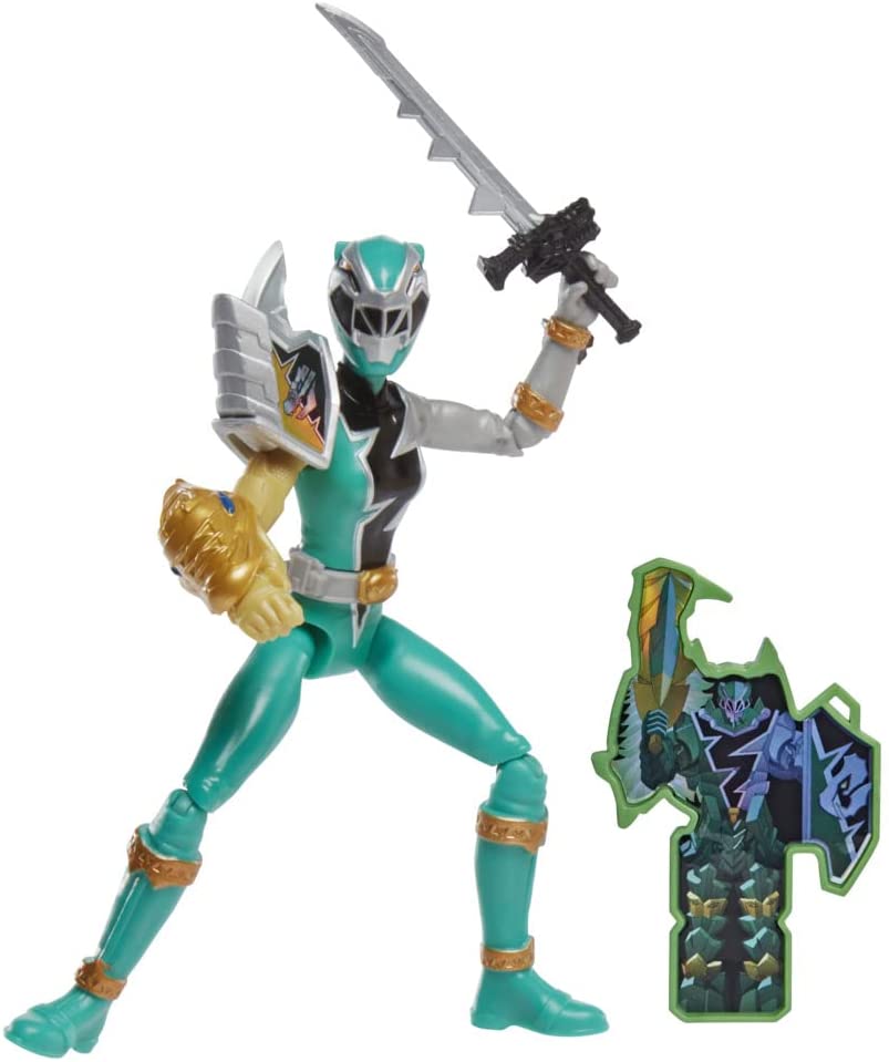 Power Rangers Dino Fury Green Ranger with Sprint Sleeve 15 cm Action Figure Toy,