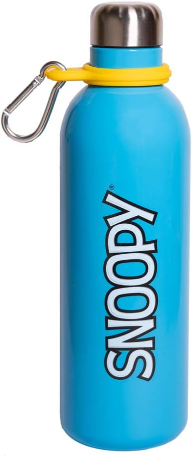 Grupo Erik Official Snoopy Water Bottle-Sports Bottle-500ml / 17OZ, Stainless Steel