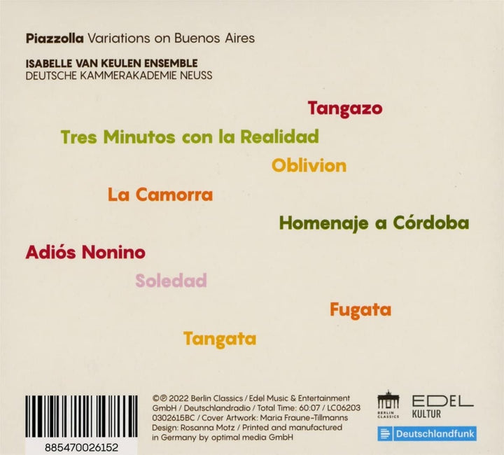 Piazzolla - Variations on Buenos Aires [Audio CD]