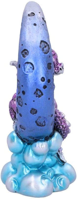 Nemesis Now U5028R0 Metallic Purple Crescent Creature Moon Dragon Figur, Poly