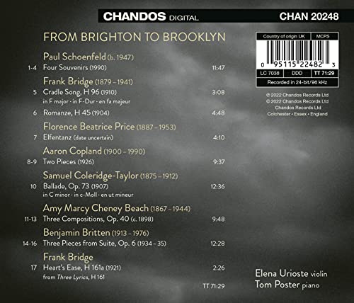 From Brighton To Brooklyn [Elena Urioste; Tom Poster] [Chandos Records: CHAN 202 [Audio CD]