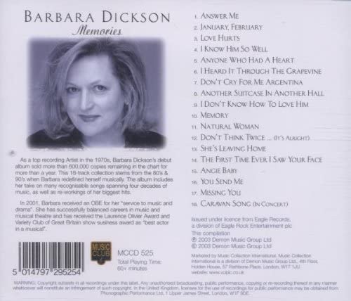 Barbara Dickson – Erinnerungen [Audio-CD]