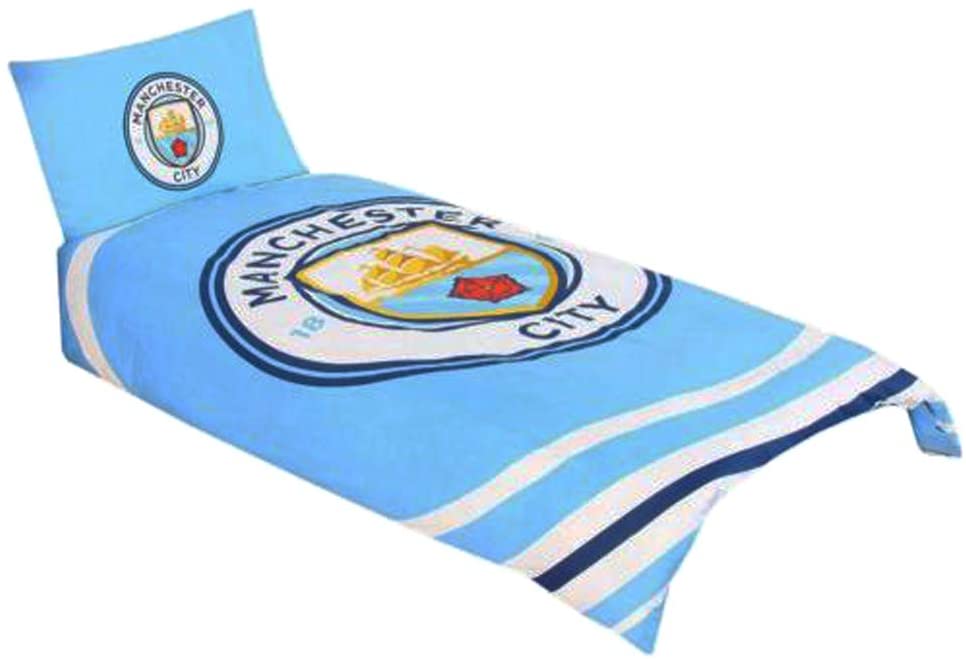 Manchester City FC Pulse Single Duvet Cover and Pillowcase Set