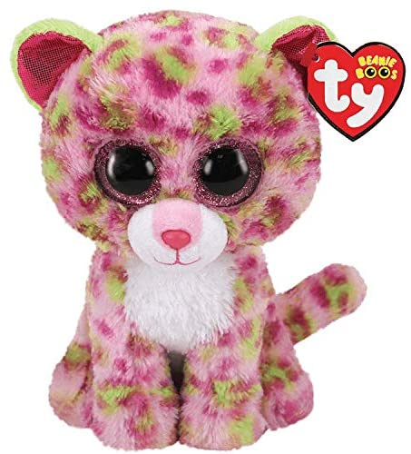 TY 2005076 Lainey Leopard - Beanie Boos Stuffed Animal, Multicoloured, 15cm