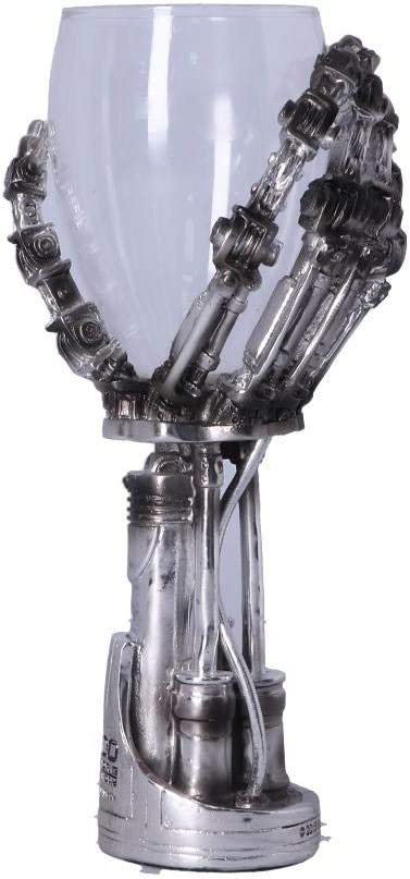 Nemesis Now B1457D5 Terminator Hand Goblet 19cm Silver, Resin w/Stainless Steel