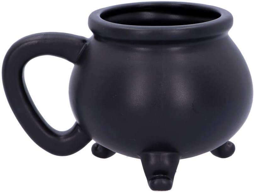 Nemesis Now Black U4791P9 Smooth Witch's Brew Cauldron Mug 13.5cm, Resin w. Stai