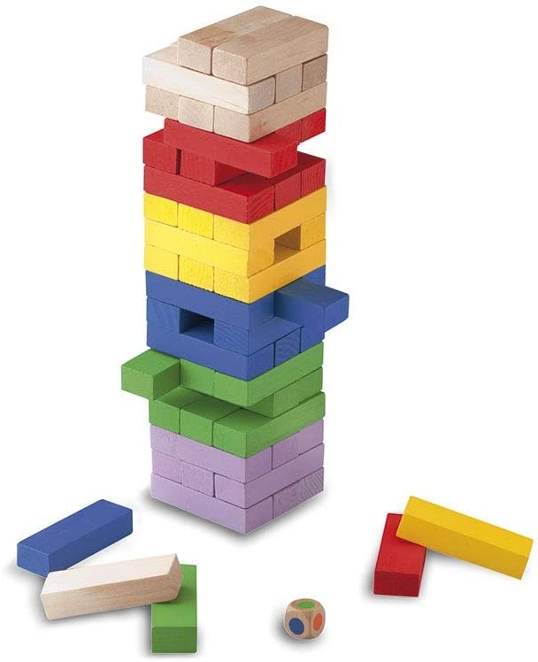 Cayro – Holzturm Block &amp; Block Colors – Beobachtungs- und Logikspiel – Brettspiel – Entwicklung kognitiver Fähigkeiten und multipler Intelligenz – Brettspiel (859)