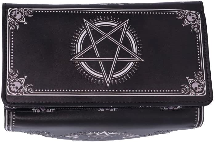 Nemesis Now Malpuss Embossed Purse 18.5cm, Polyurethane, Black