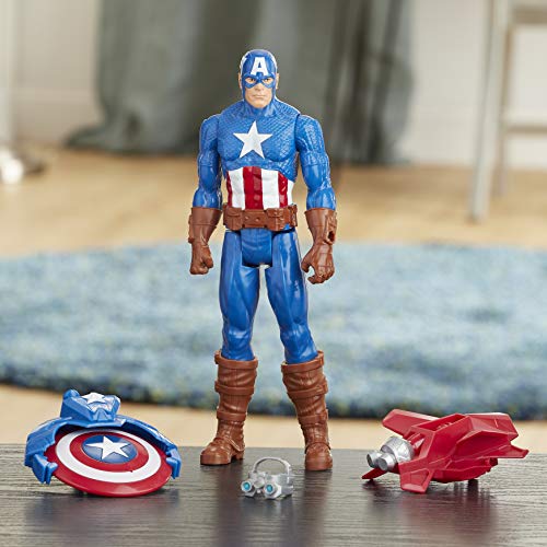 Marvel Avengers Titan Hero Series Blast Gear Capitan America Giocattolo 30 cm