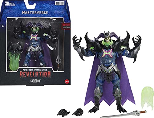 Masters of the Universe Masterverse Revelation Skelegod Actionfigur – 9 Zoll großes Sammlerstück mit 30 Artikulationspunkten