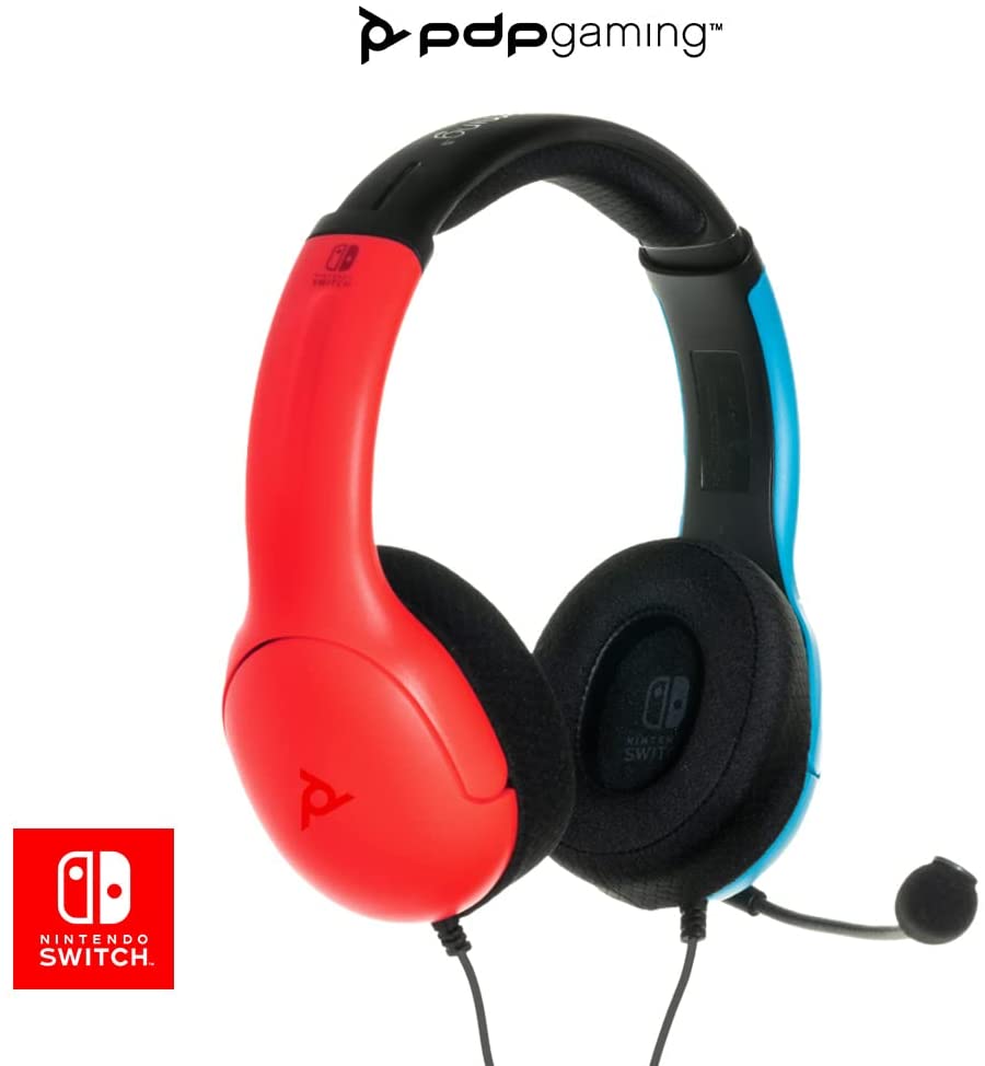 PDP LVL40 Kabelgebundenes Stereo-Headset für NS-Joycon Blau/Rot