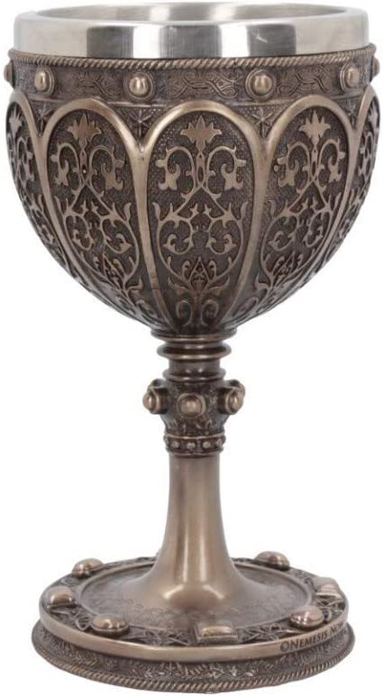 Nemesis Now B4507N9 Grail 17cm Chalice, Resin w/Stainless Steel, Bronze