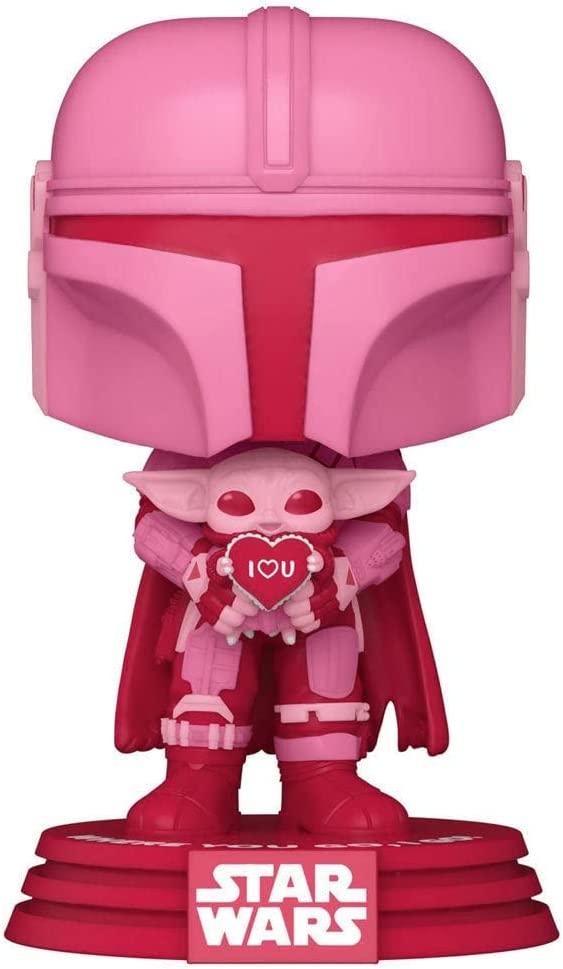 Star Wars Exclusive Valentine The Mandalorian with Grogu Funko 60122 Pop! Vinyl #498