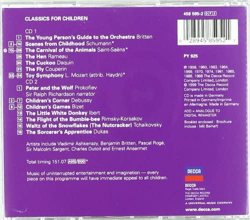 Britten, Benjamin - Classics for Children [Audio CD]