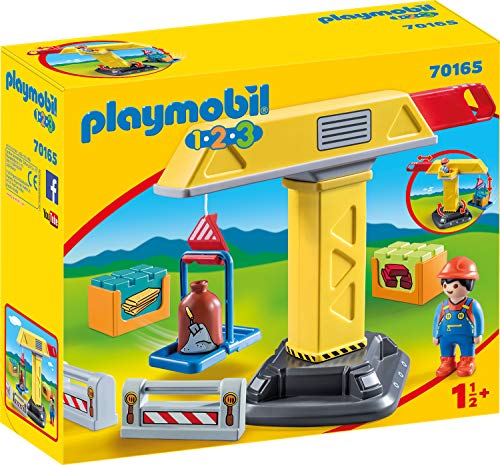 Playmobil 70165 1.2.3 Baukran für Kinder ab 18 Monaten