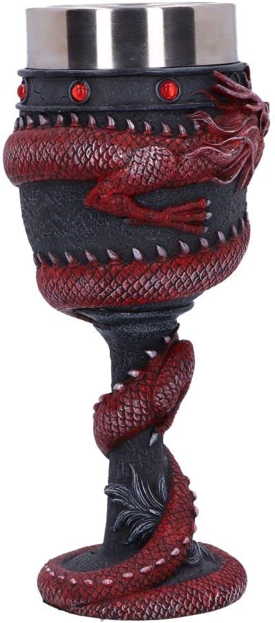 Nemesis Now Dragon Coil Goblet, Red, 20cm