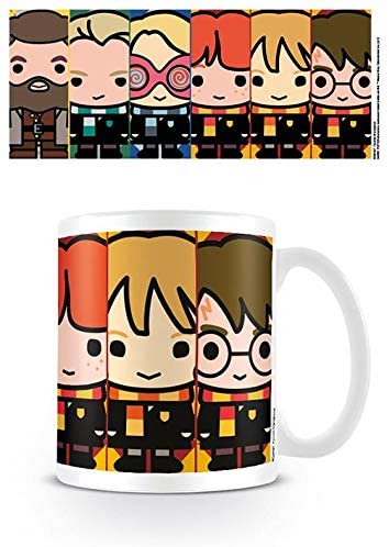 Keramische Harry Potter-mok met Chibi-illustraties in Japanse stijl van Harry Potter-personages