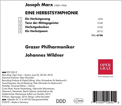 Marx: Eine Herbstsymphonie [Grazer Philharmoniker; Johannes Wildner] [Cpo: 555262-2] [Audio CD]