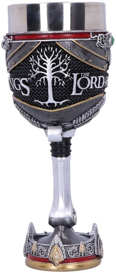 Nemesis Now Officially Licensed Lord of The Rings Aragorn Goblet, Silver, 19.5cm