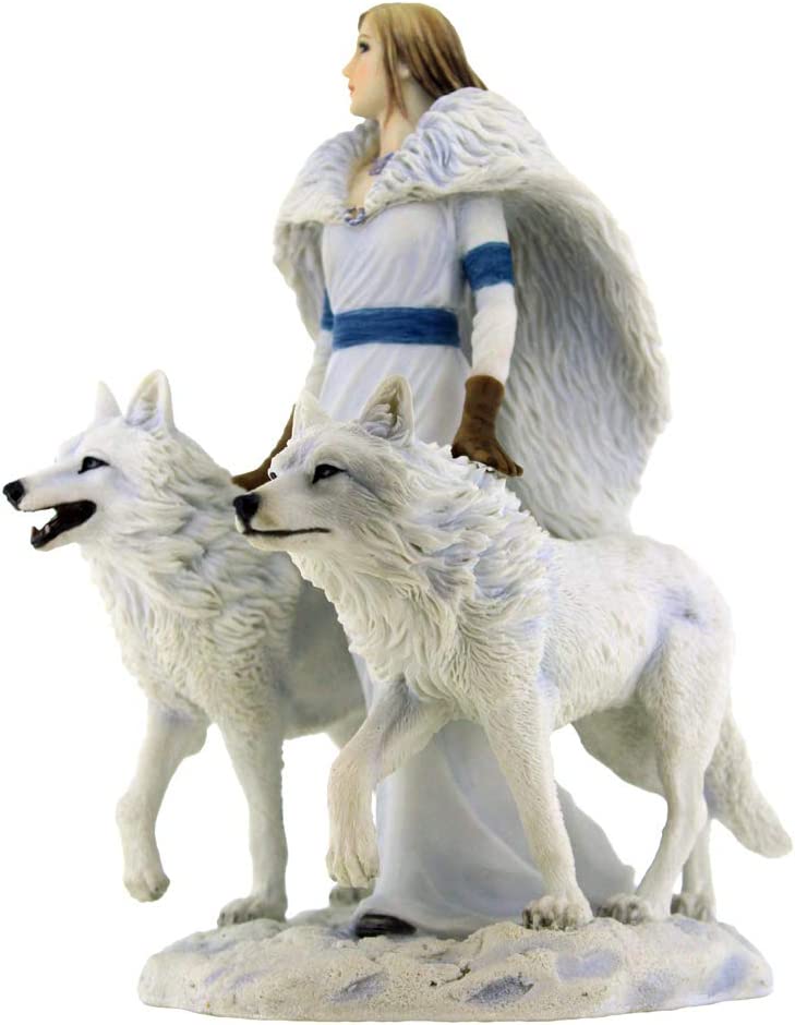 Nemesis Now Anne Stokes Winter Guardians Figurine 23cm White, Resin