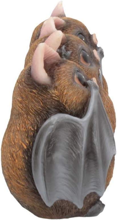 Nemesis Now B4473N9 Three Wise Bats 8.5cm Figurines, Brown