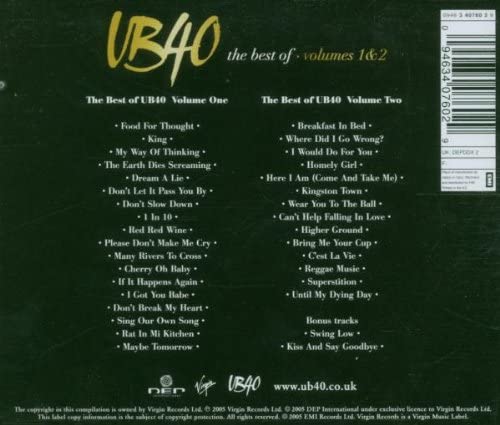 The Best Of UB40, Volumes 1 & 2 - UB40 [Audio CD]