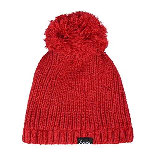 ARTESANIA CERDA Gorro Pompon Minnie Beanie, Red (Rojo 28), One Size