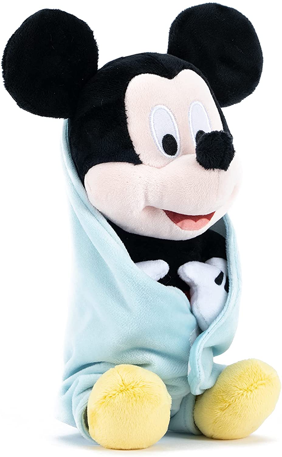 Simba Toys 6315870267 Mickey Plush 25 cm with Extra Soft Blanket, 100% Official