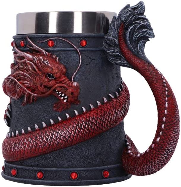 Nemesis Now Dragon Coil Tankard, Red, 16cm