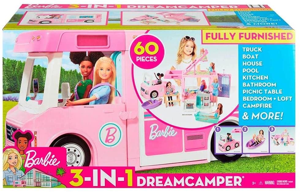 Veicolo camper e accessori da sogno 3 in 1 Barbie multicolore